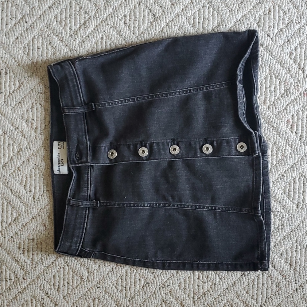 abercrombie kids black denim skirt size 11/12